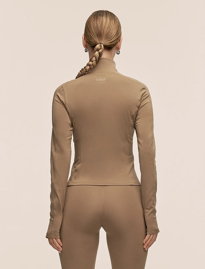 Casall - Soft Touch Zip Jacket - spordijakid - light khaki - 2