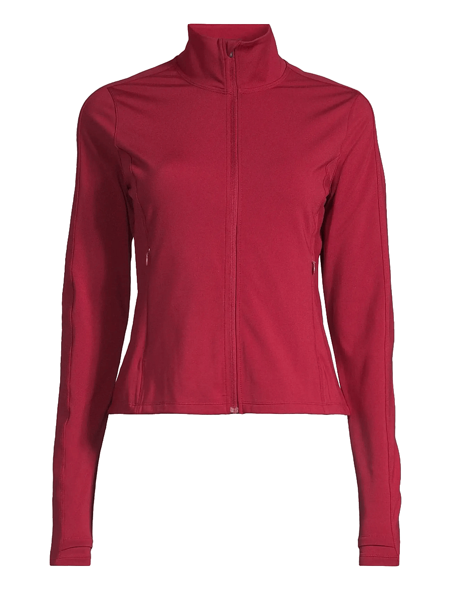 Casall - Soft Touch Zip Jacket - langarmshirts - maroon red - 0