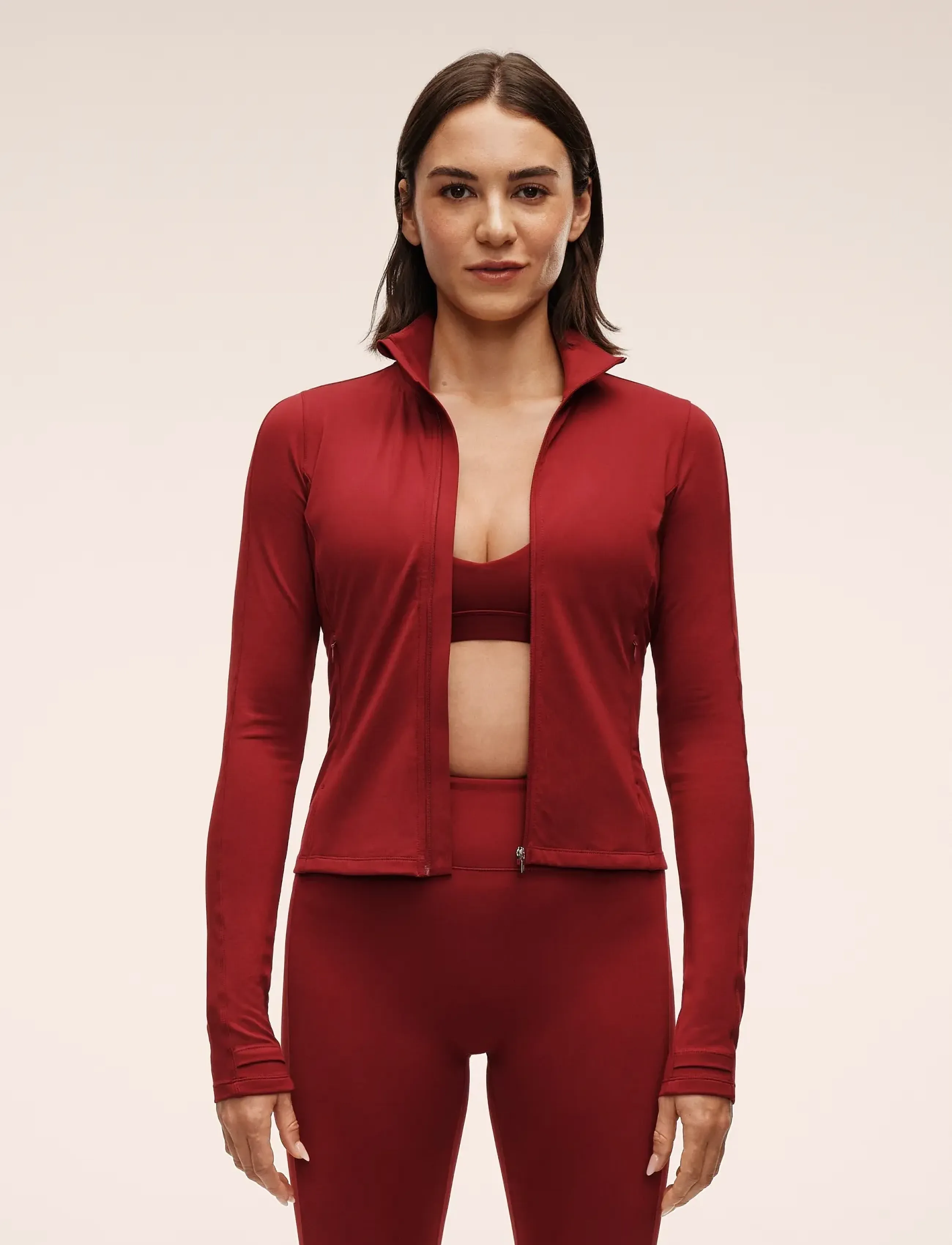 Casall - Soft Touch Zip Jacket - sügisene kokkuhoid - maroon red - 2
