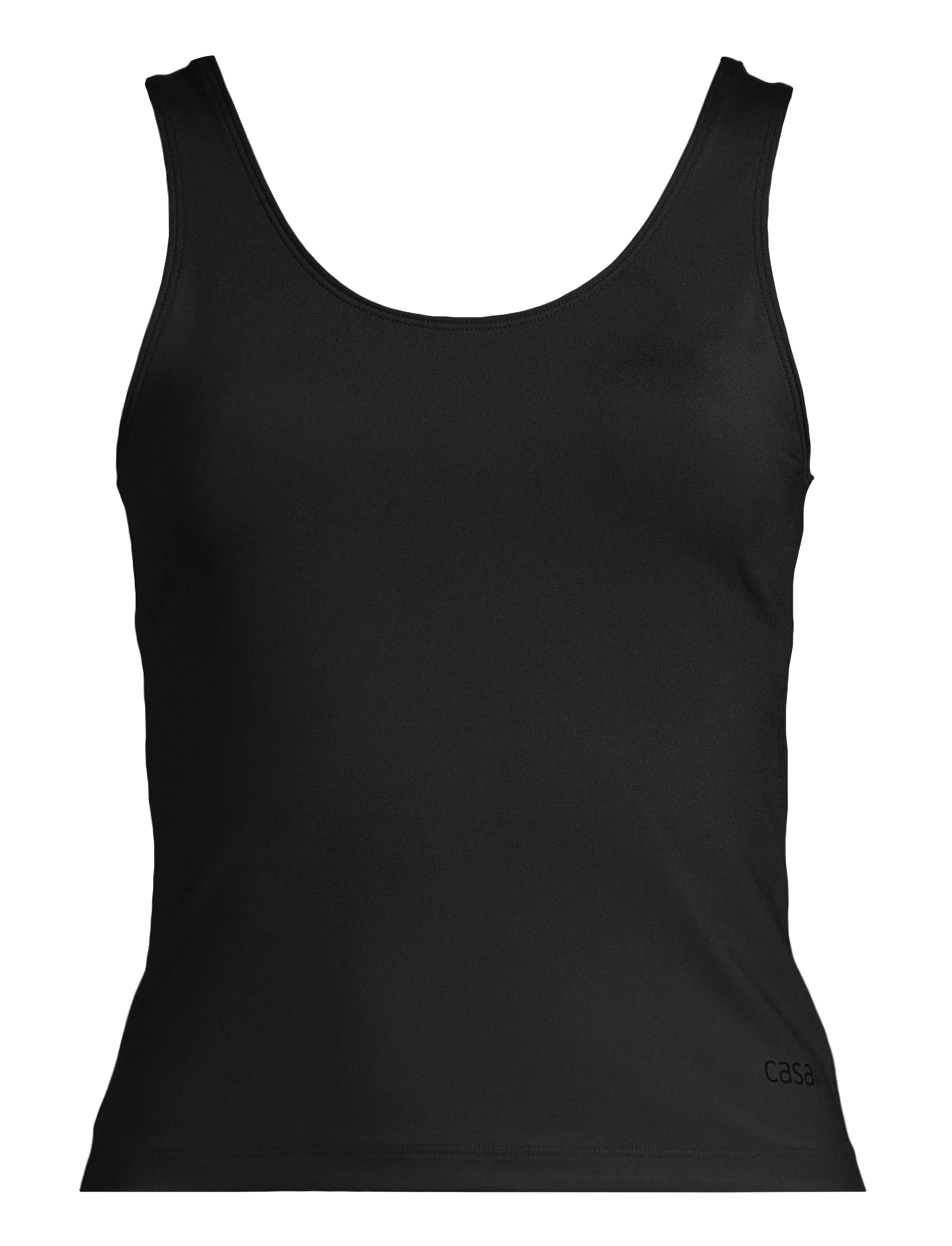 Casall Scoop Tank - Linnen - BLACK / black
