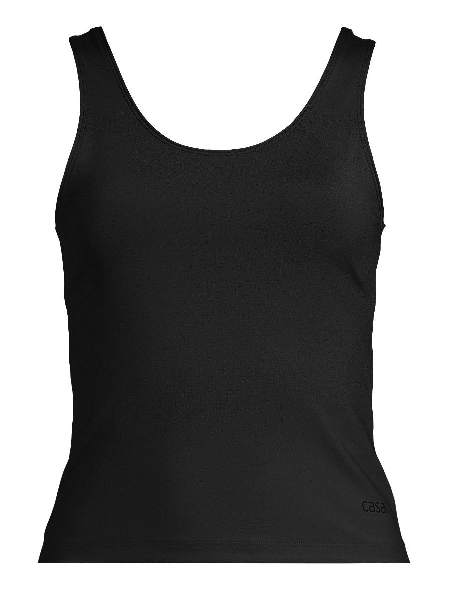 Casall - Scoop Tank - linnen - black - 0