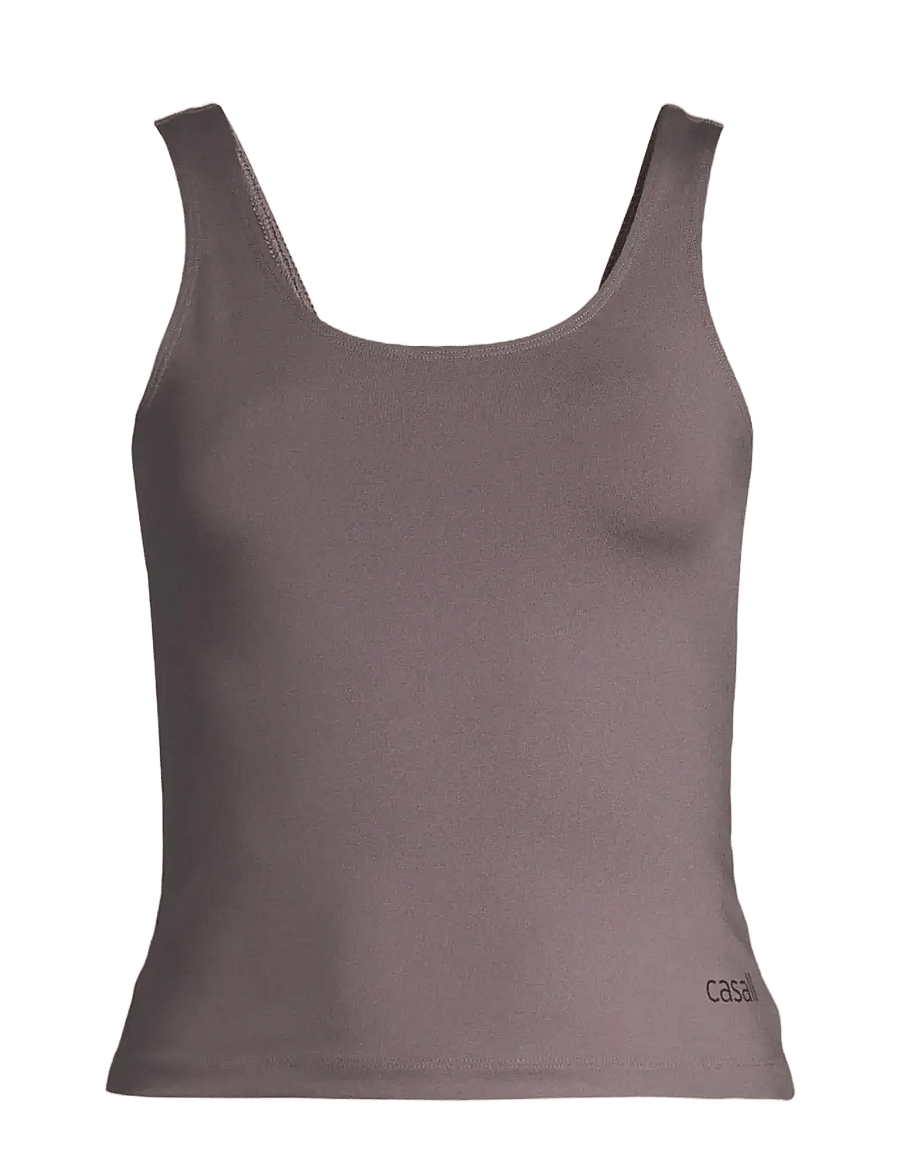 Casall - Scoop Tank - tank tops - dk grey - 1