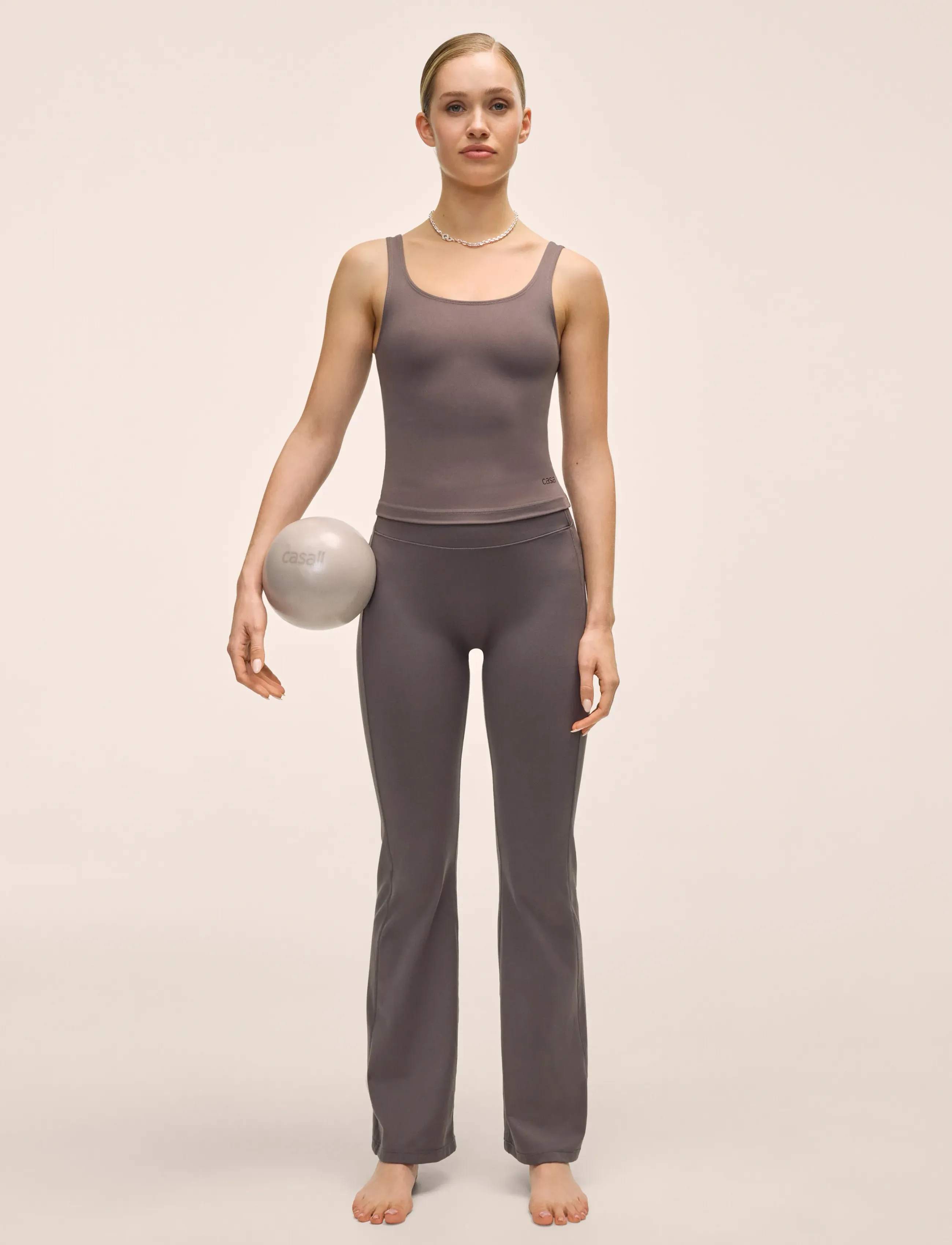 Casall - Scoop Tank - tank tops - dk grey - 3