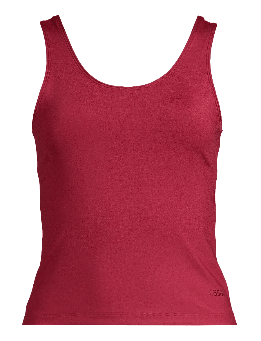 Casall - Scoop Tank - tank tops - maroon red - 0