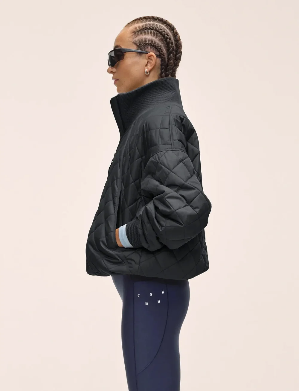 Casall - Nordic Quilted Jacket - outerwear - black - 4