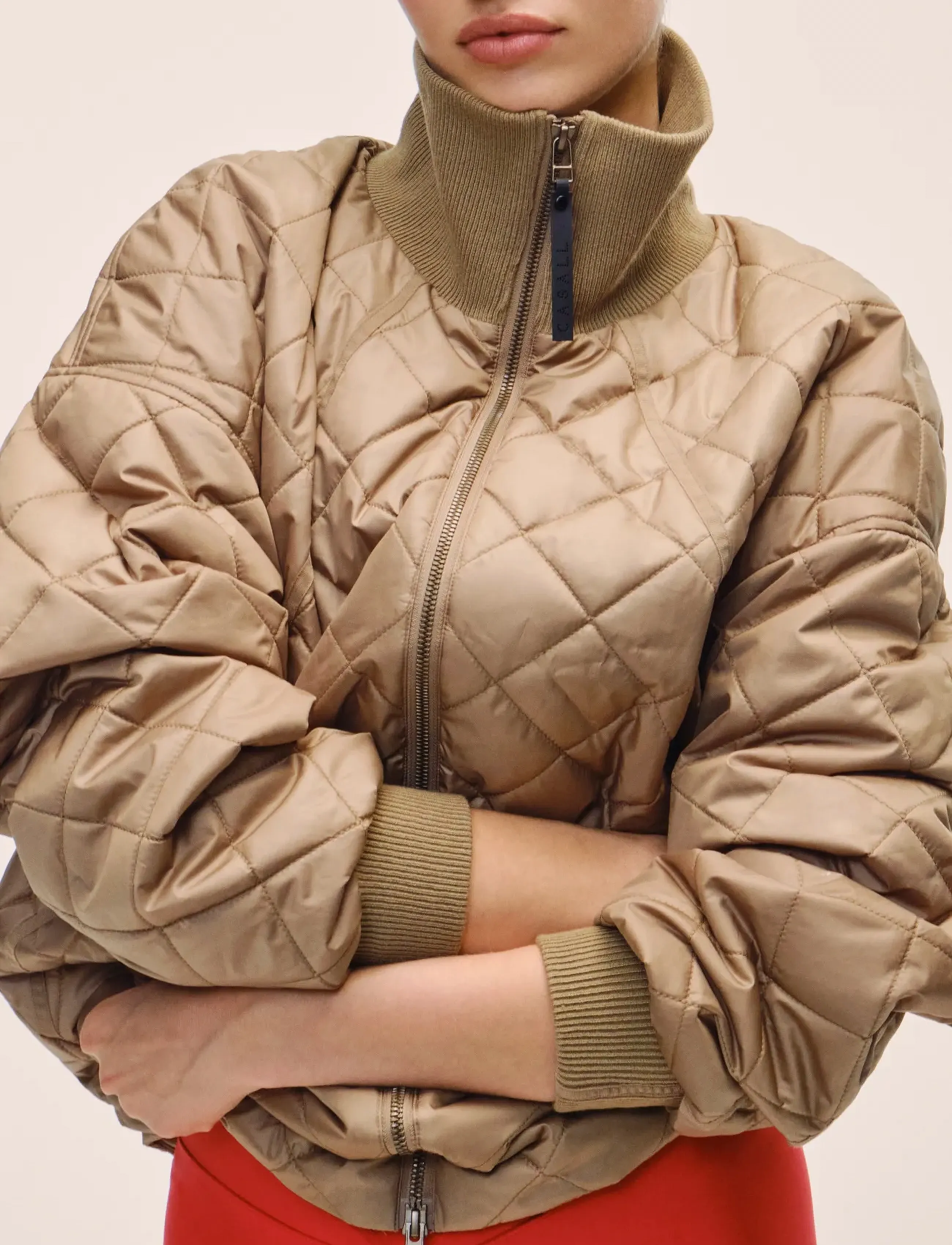 Casall - Nordic Quilted Jacket - sport - light khaki - 4