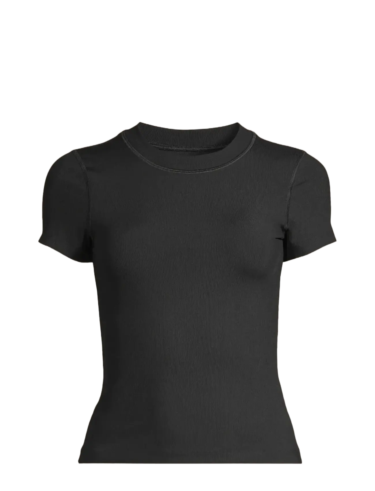 Casall Defined Rib Tee - Clothing - BLACK / black