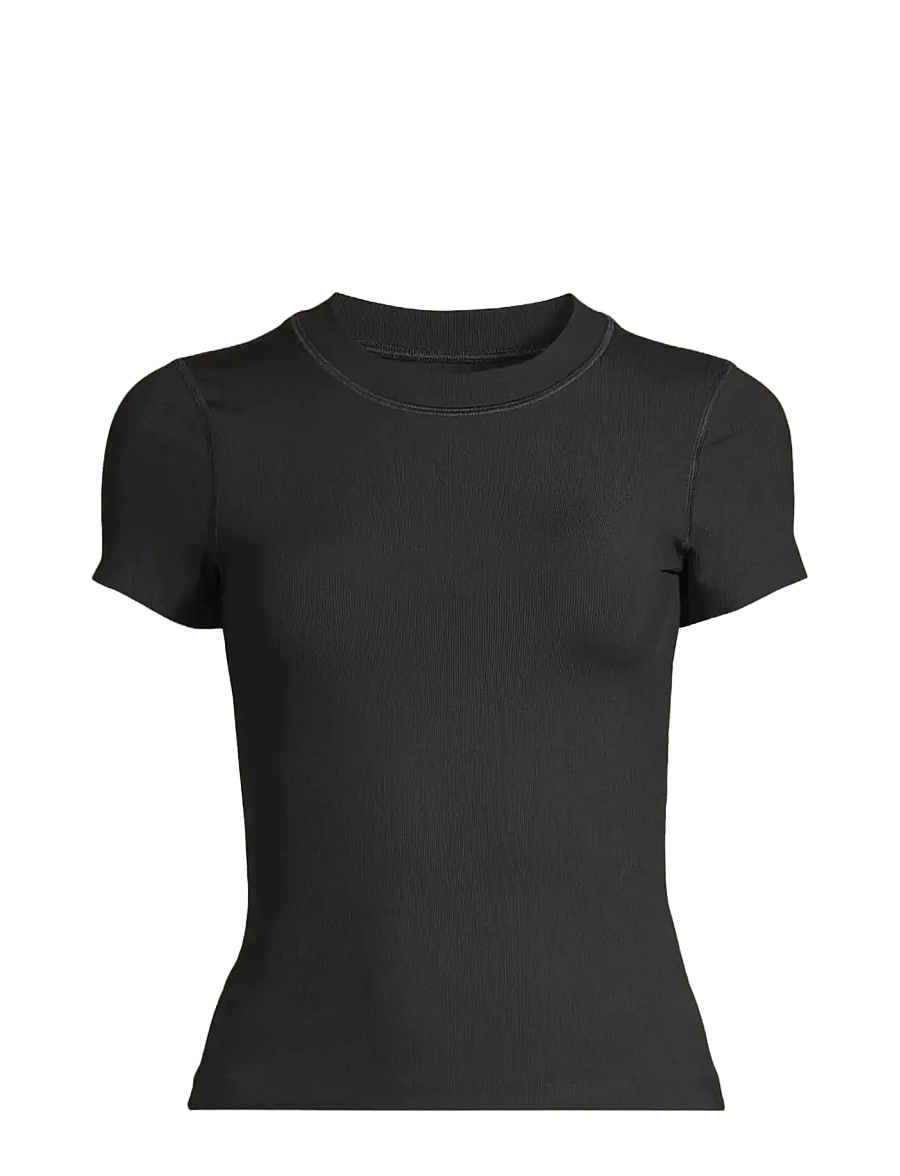 Casall - Defined Rib Tee - t-särgid - black - 1