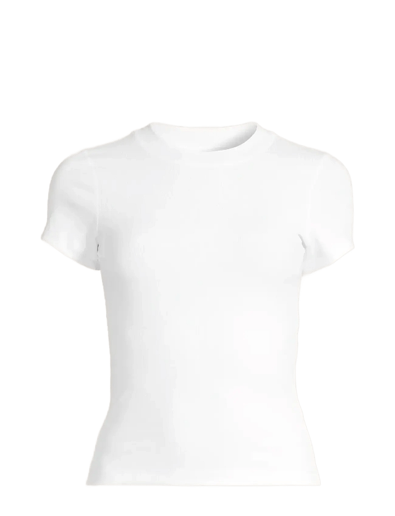 Casall - Defined Rib Tee - t-shirts - white - 1