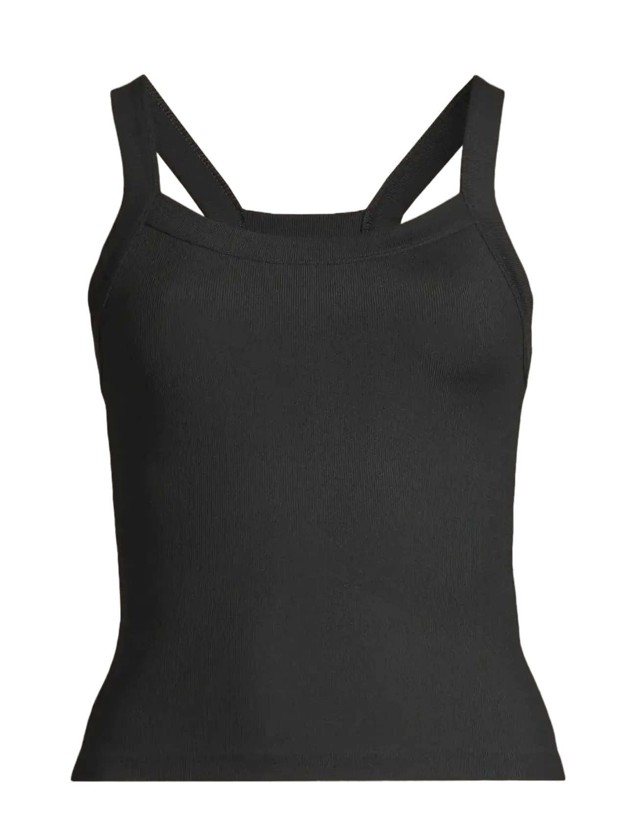 Casall Defined Rib Tank - Clothing - BLACK / black