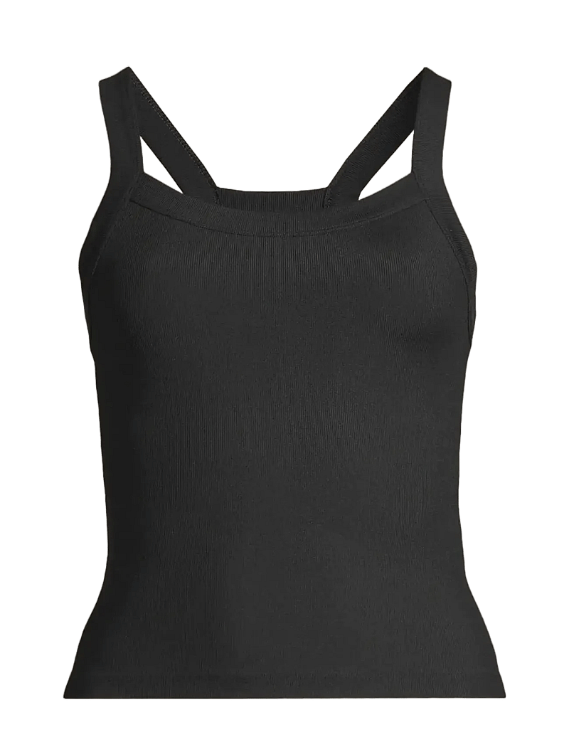 Casall - Defined Rib Tank - tanktops - black - 1