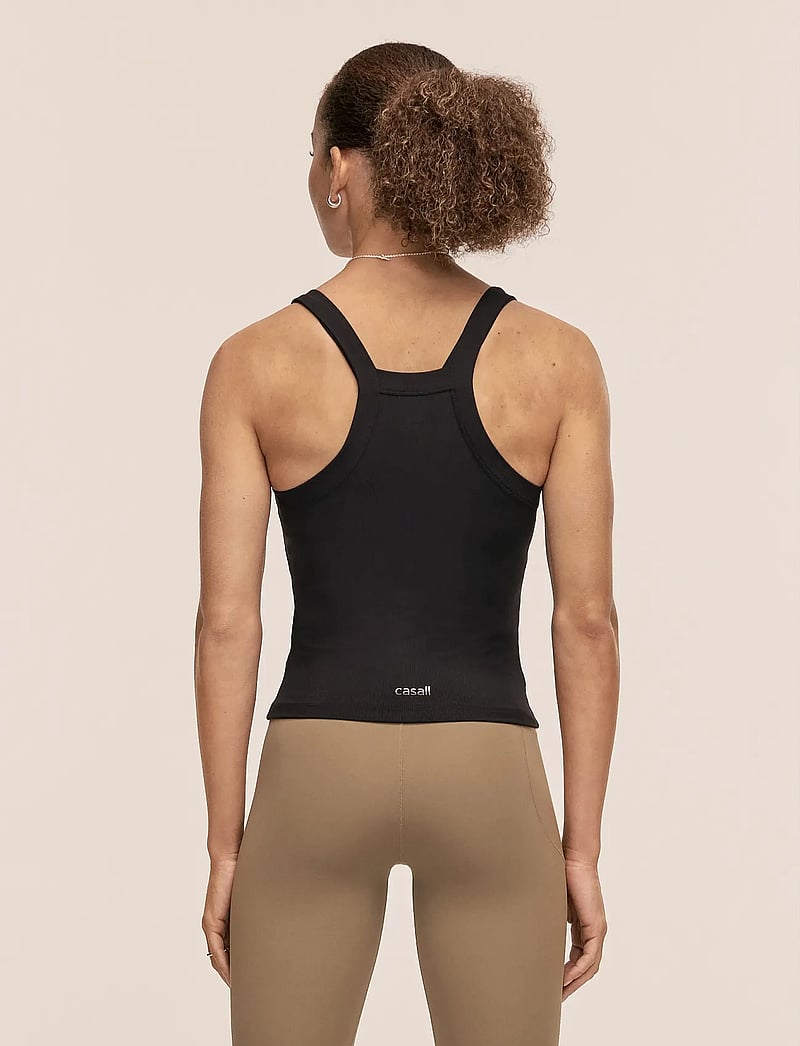 Casall - Defined Rib Tank - tanktops - black - 2