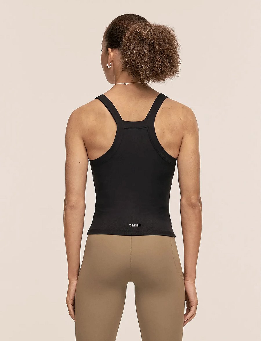 Casall - Defined Rib Tank - débardeurs - black - 2