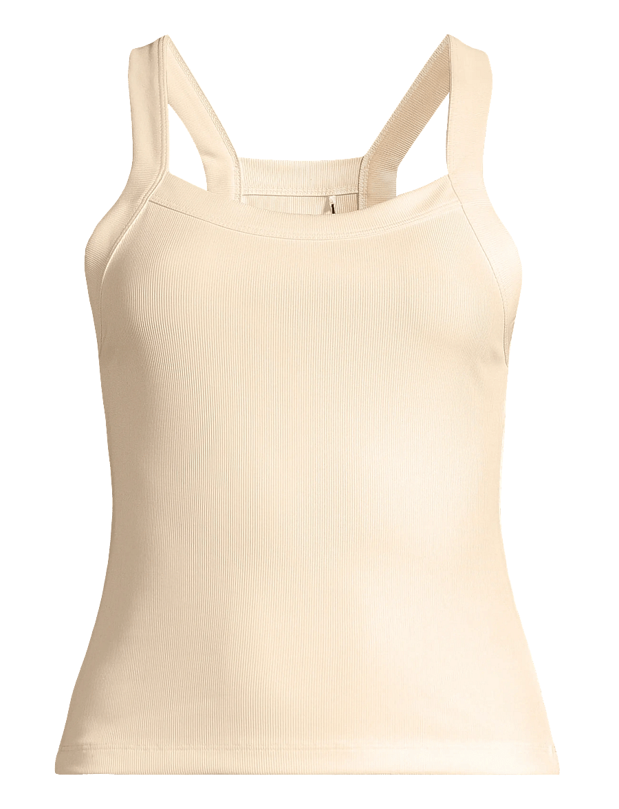 Casall - Defined Rib Tank - tank tops - cream - 0