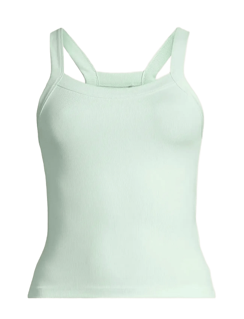Casall - Defined Rib Tank - topi bez piedurknēm - misty green - 1