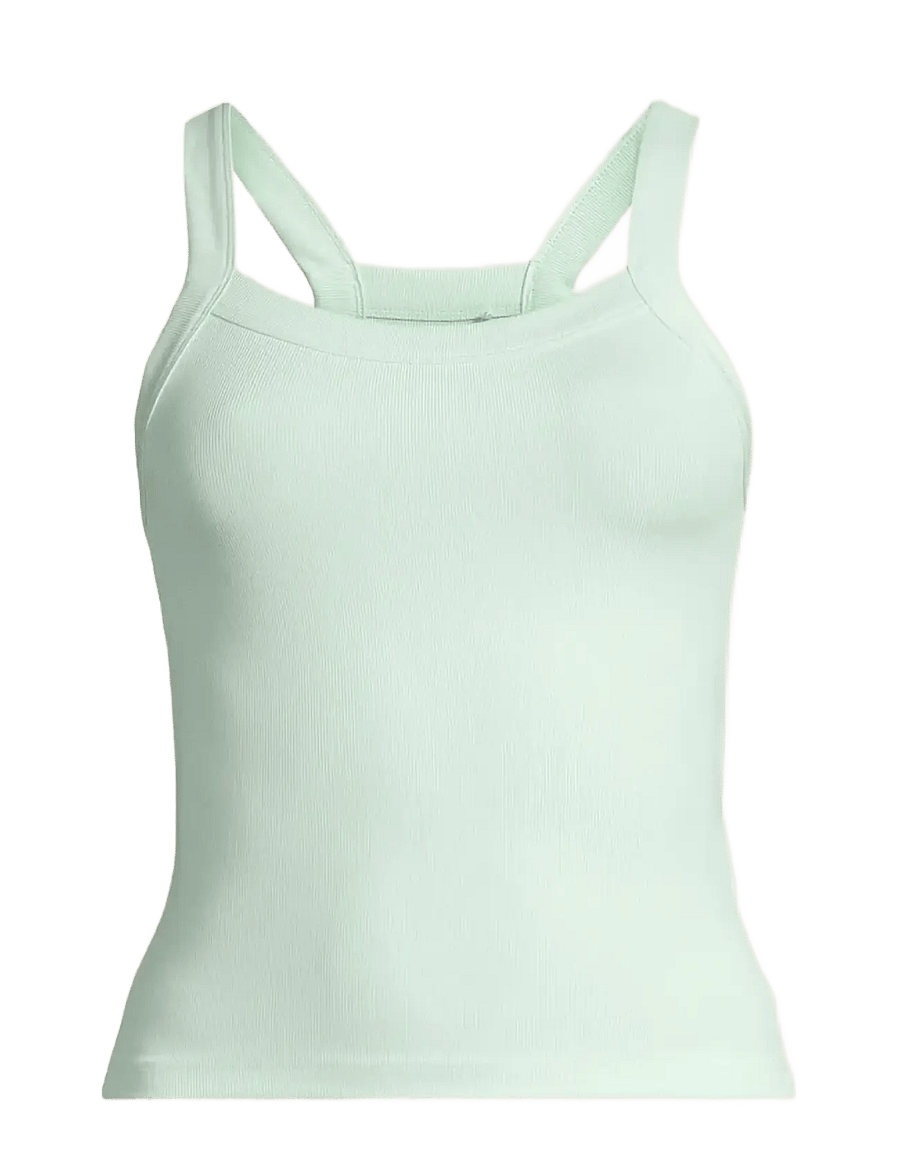 Casall - Defined Rib Tank - topi bez piedurknēm - misty green - 1