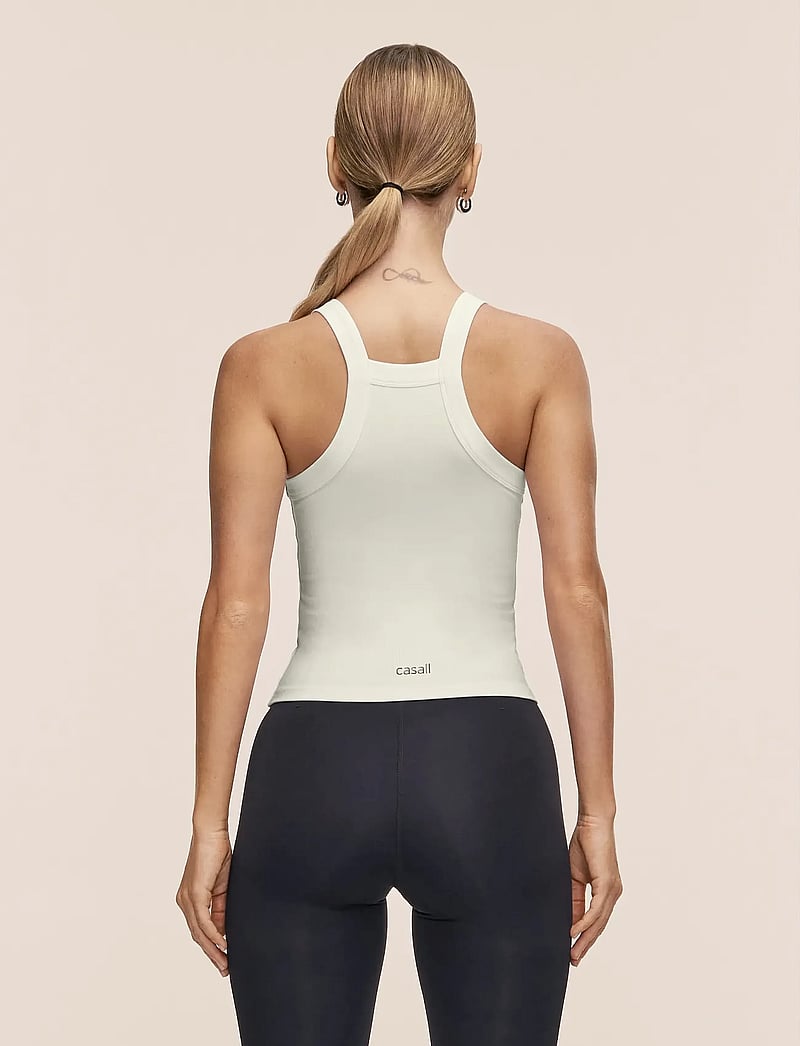 Casall - Defined Rib Tank - topi bez piedurknēm - misty green - 2