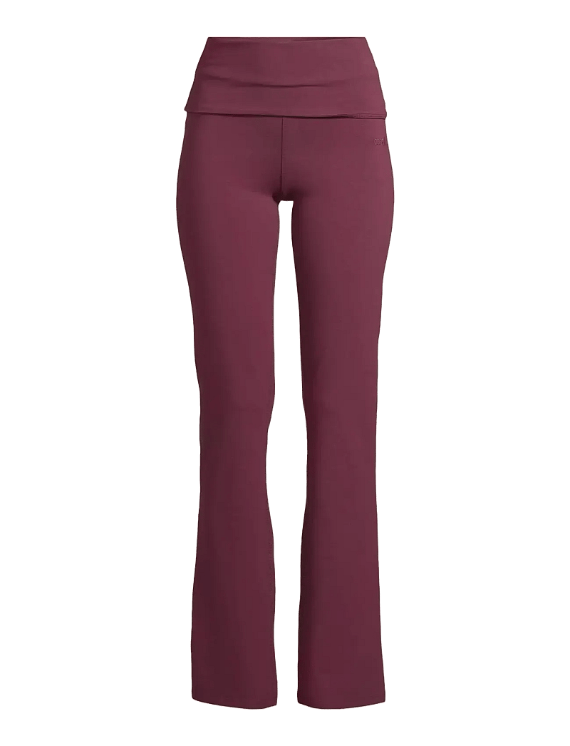 Casall - Sublime Folded Flare Pants - träningsbyxor - cherry moon - 1