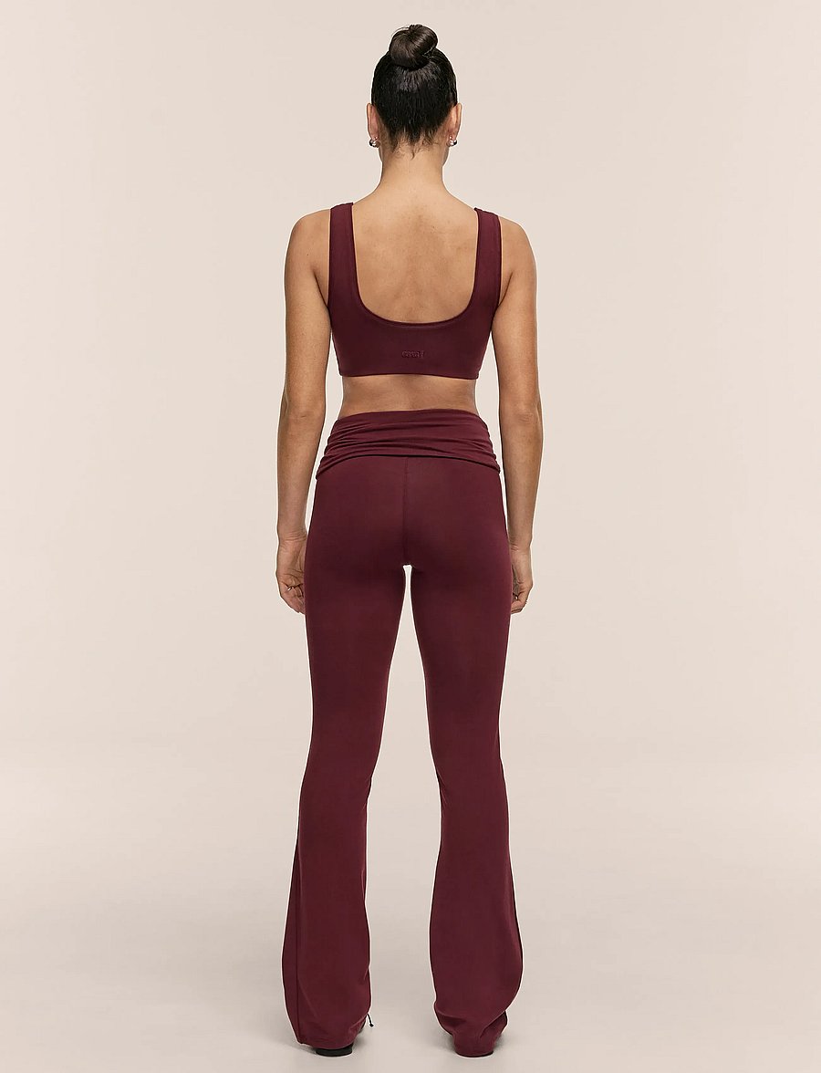 Casall - Sublime Folded Flare Pants - trainingshosen - cherry moon - 2