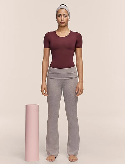 Casall Sublime Folded Flare Pants - Byxor - GREY MELANGE / grey