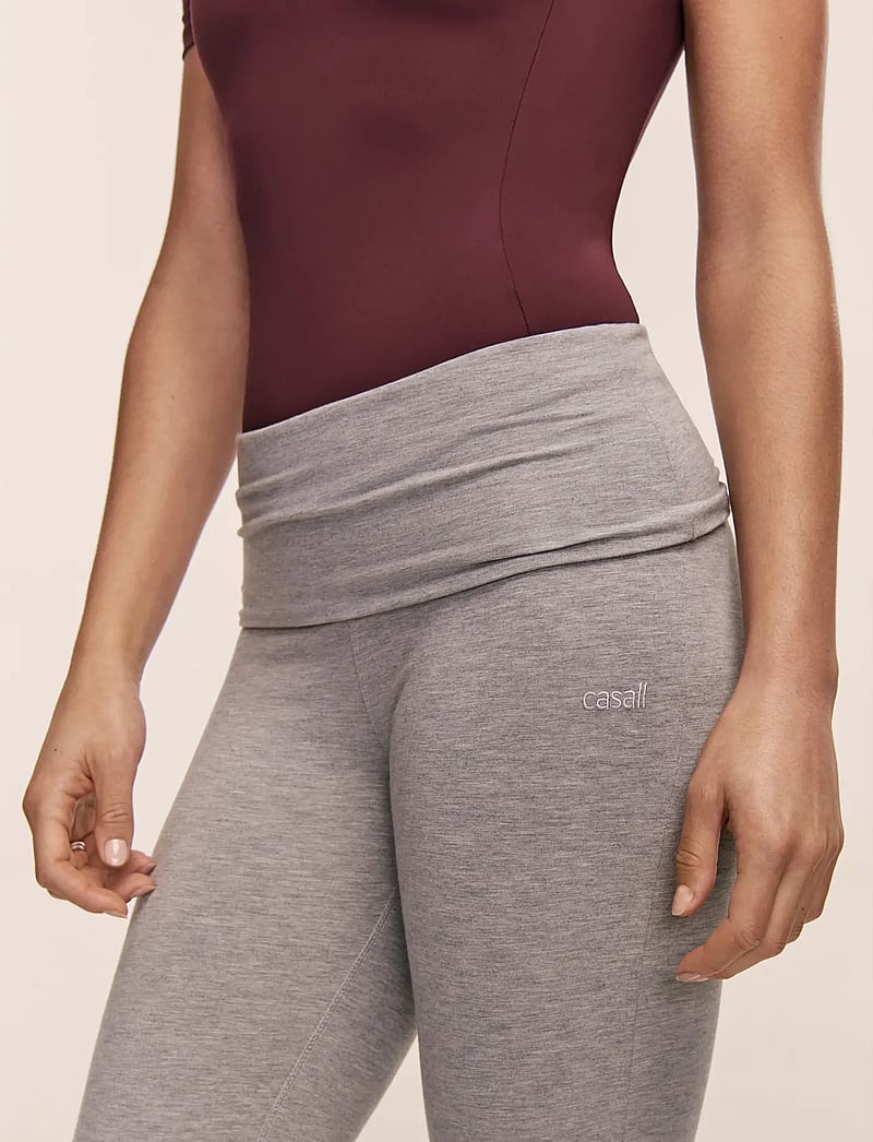 Casall - Sublime Folded Flare Pants - joggingbukser - grey melange - 5