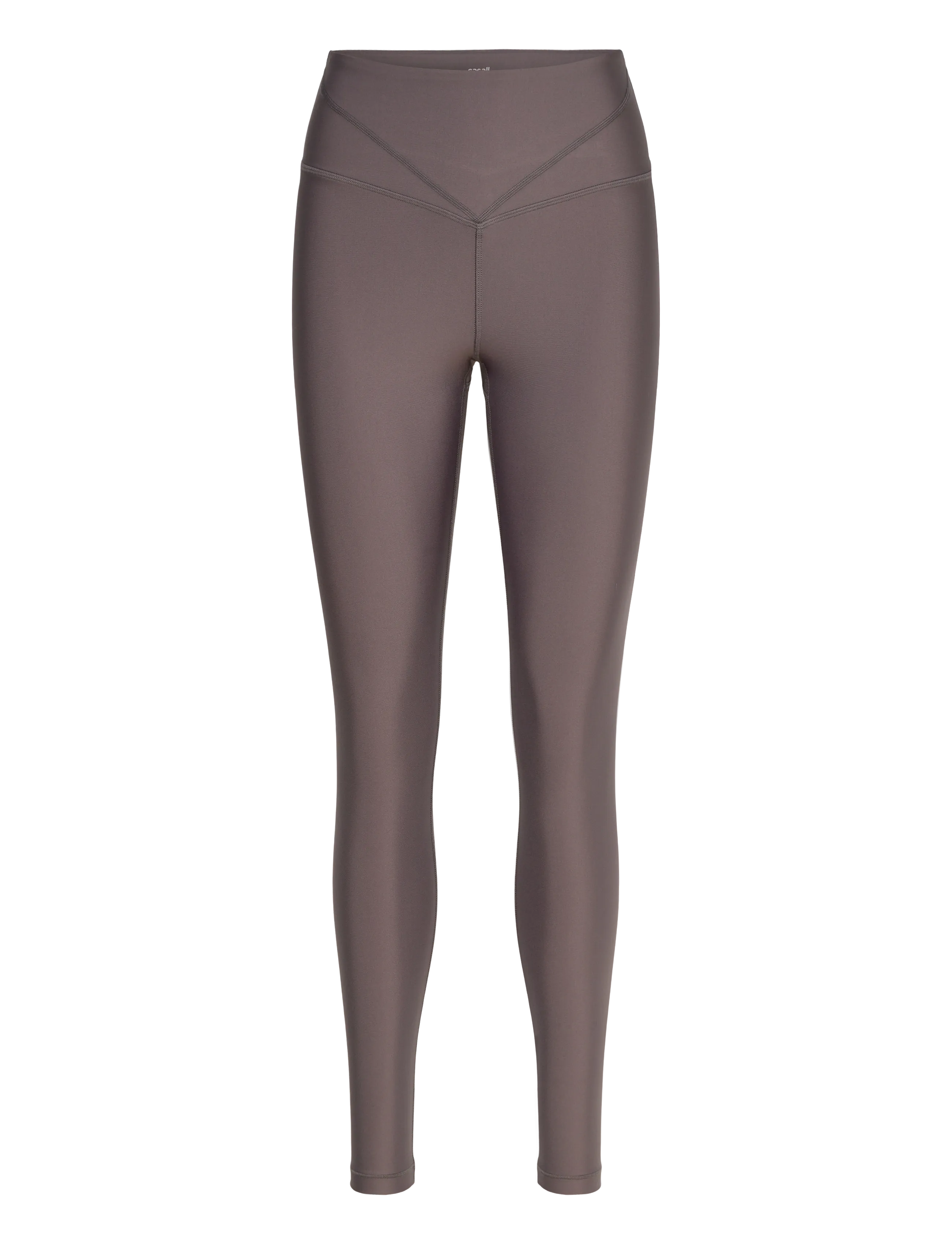 Casall V-shape High Waist Tights - Tøj - DK GREY / brown