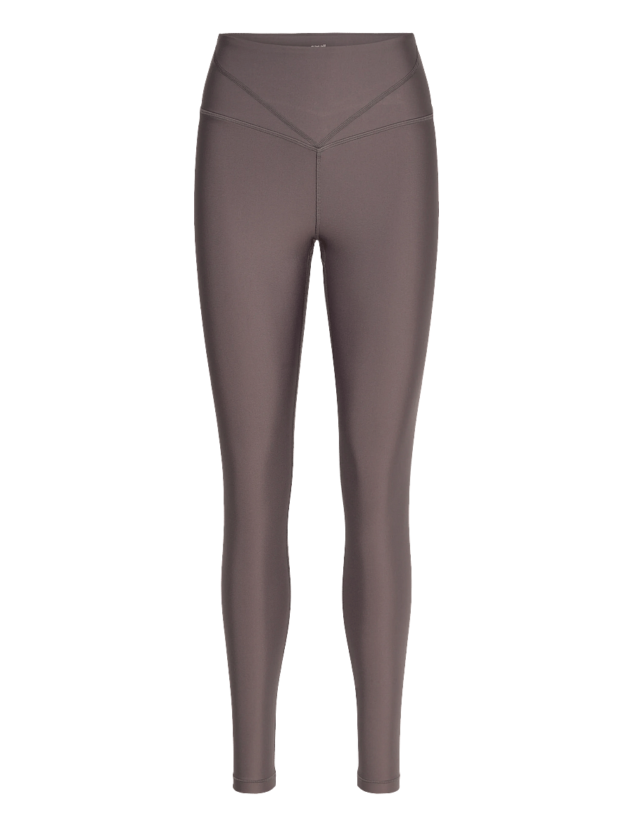 Casall - V-shape High Waist Tights - 7/8 længde - dk grey - 1