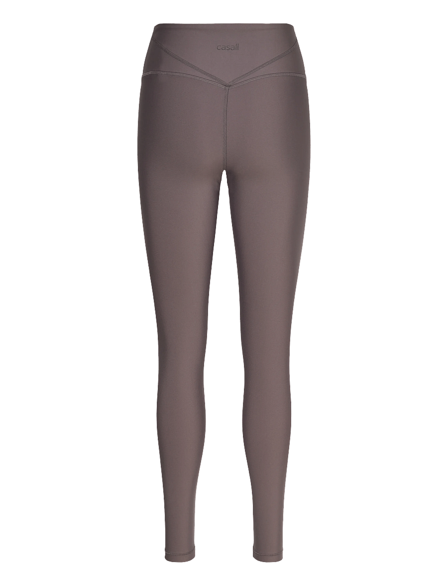 Casall - V-shape High Waist Tights - 7/8 længde - dk grey - 2