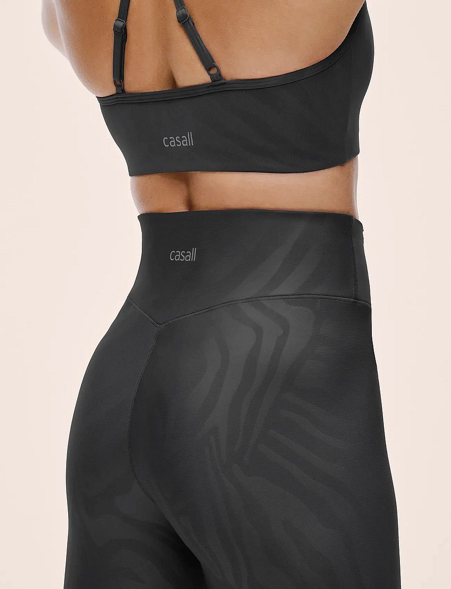 Casall - Heat Printed High Waist Tights - træningstights - zebra black - 4