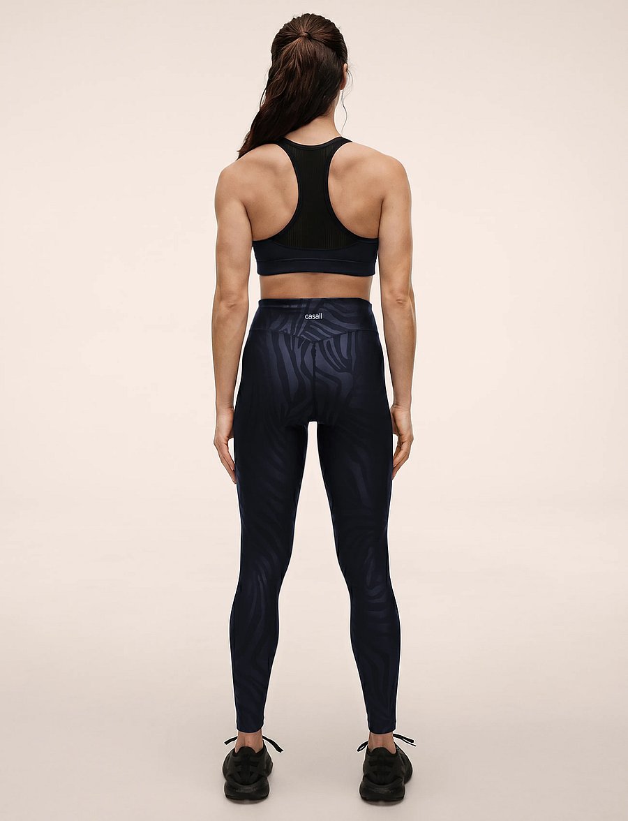 Casall - Heat Printed High Waist Tights - treeningretuusid - zebra blue - 3