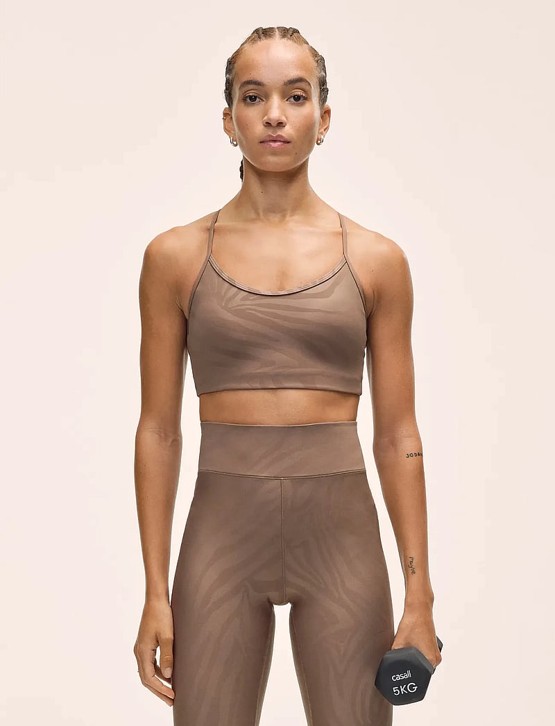 Casall - Heat Printed High Waist Tights - zebra khaki - 0