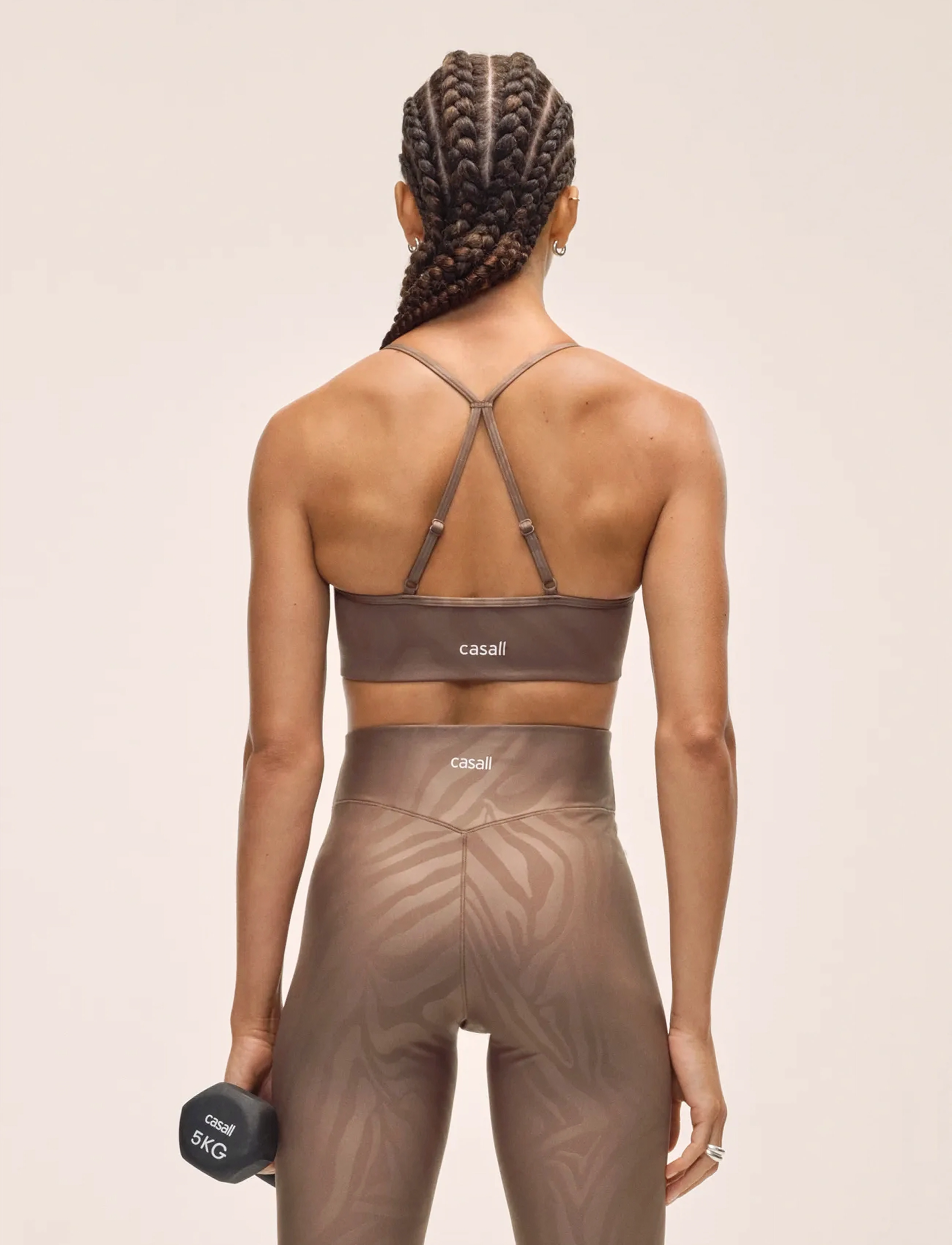Casall - Heat Printed High Waist Tights - zebra khaki - 2