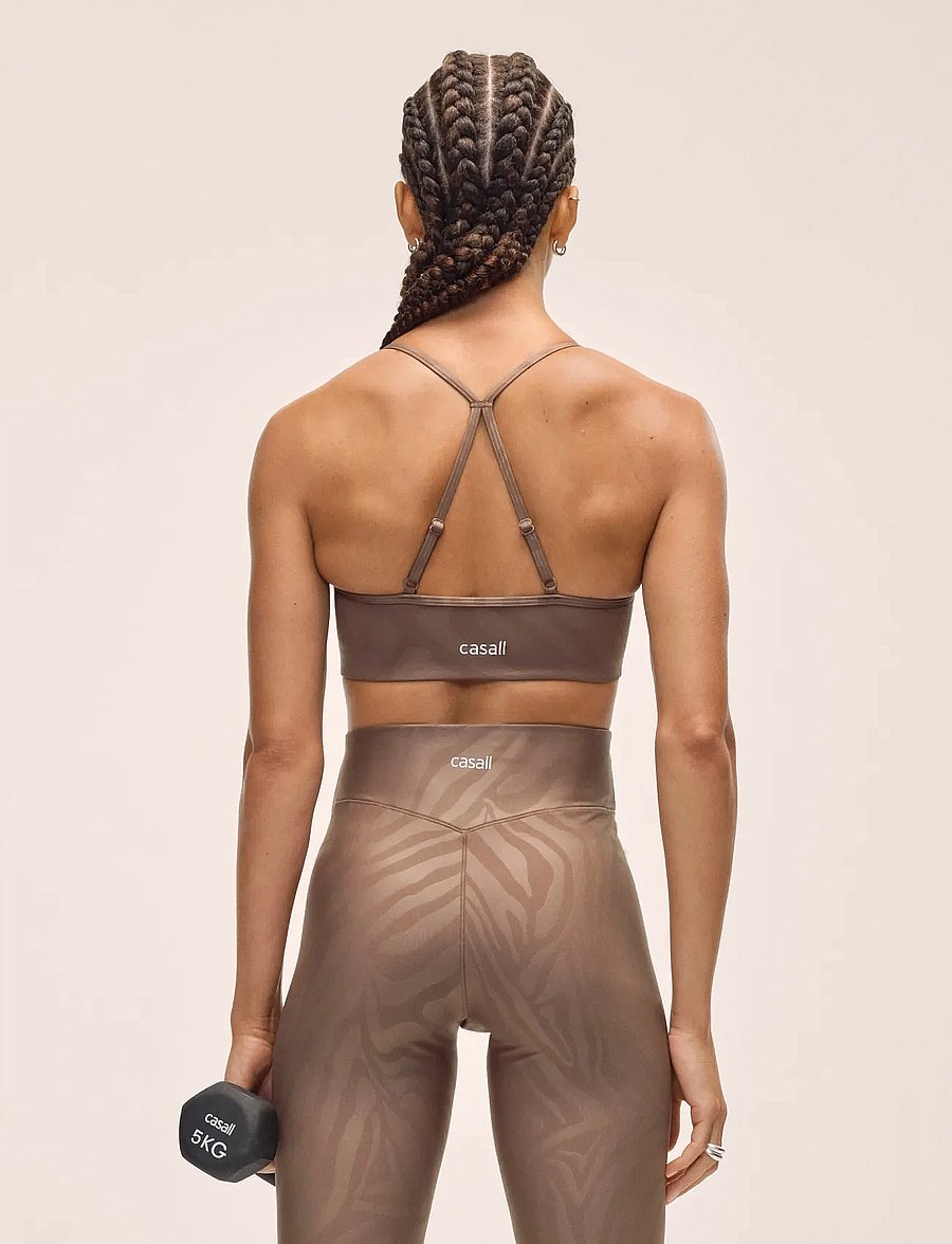Casall - Heat Printed High Waist Tights - zebra khaki - 2