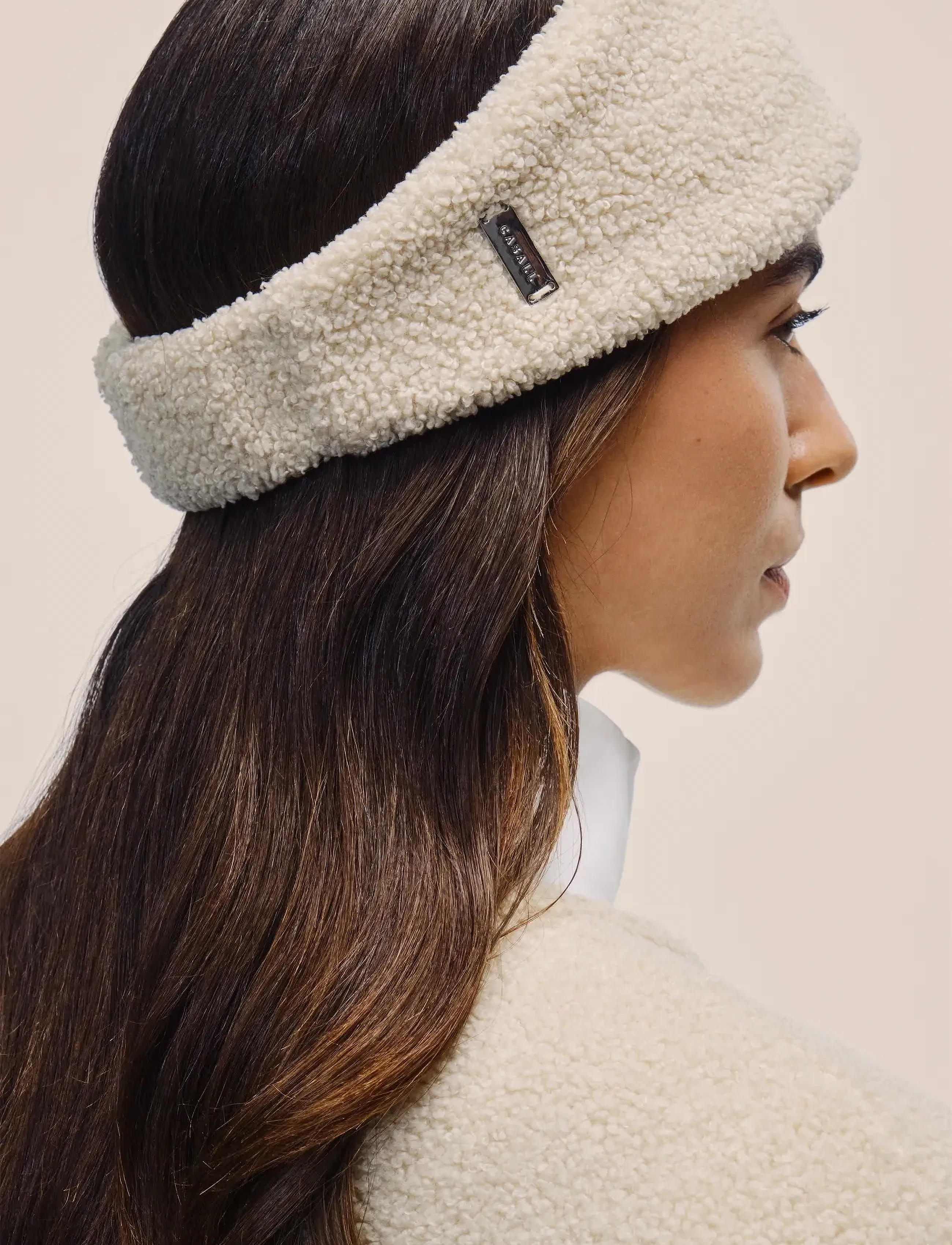 Casall - Sherpa Headband - hårbånd - ecru - 4