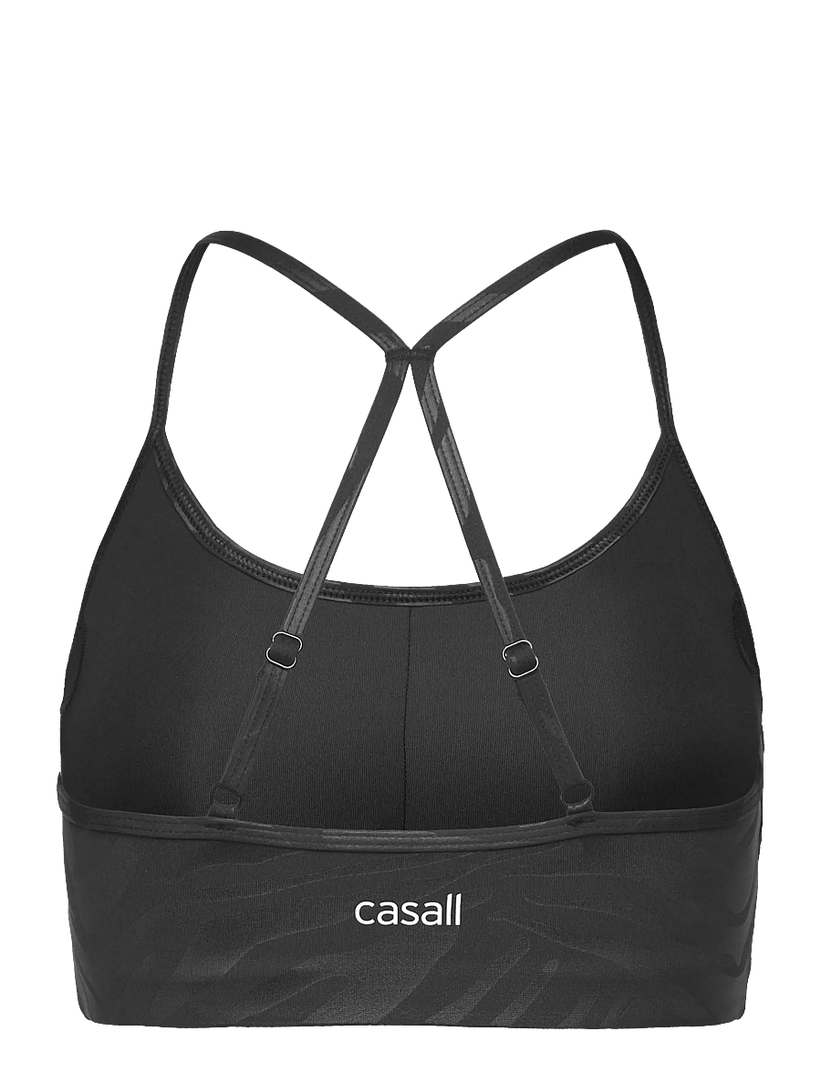 Casall - Sleek Strappy Sports Bra Printed - sportinės liemenėlės - zebra black - 2