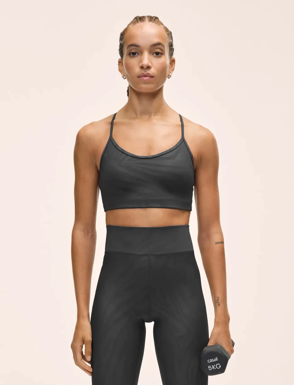 Casall - Sleek Strappy Sports Bra Printed - sport bh:ar - zebra black - 0