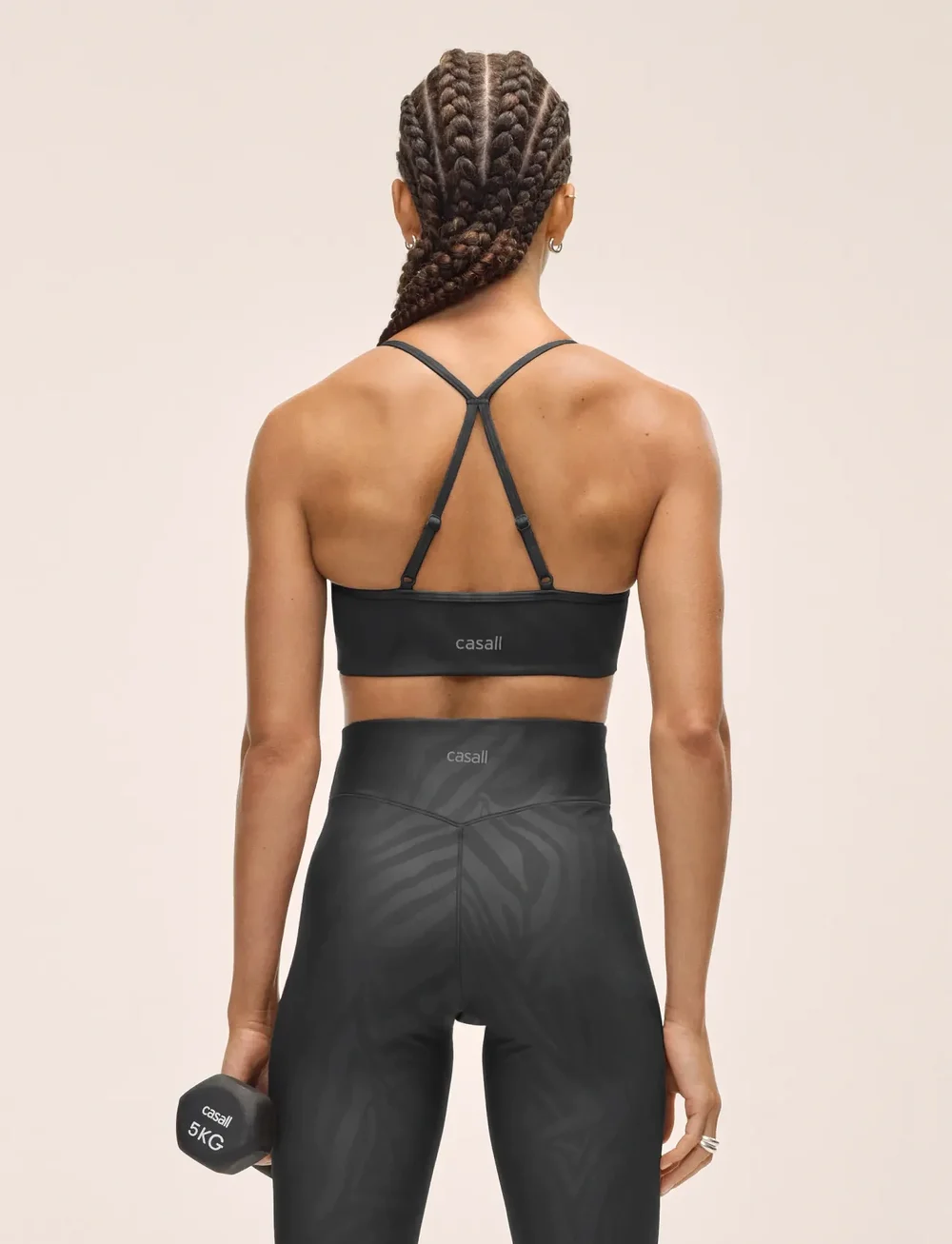 Casall - Sleek Strappy Sports Bra Printed - sport bh:ar - zebra black - 3