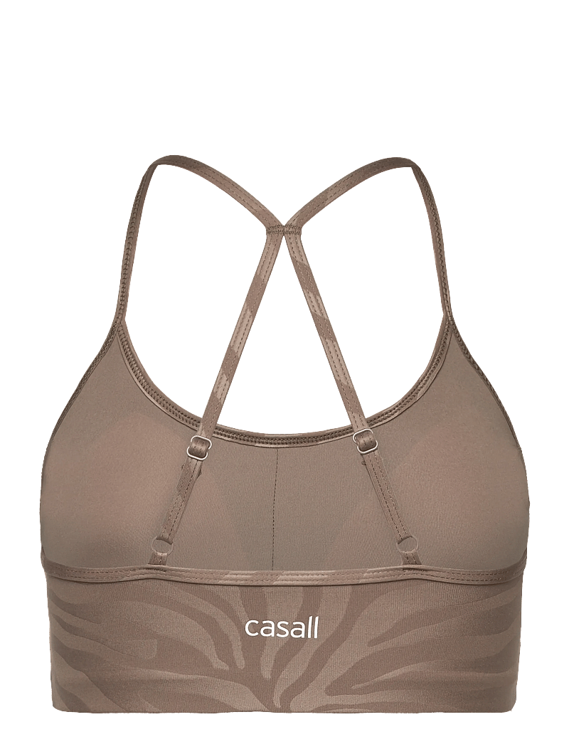 Casall - Sleek Strappy Sports Bra Printed - sport-bhs - zebra khaki - 1