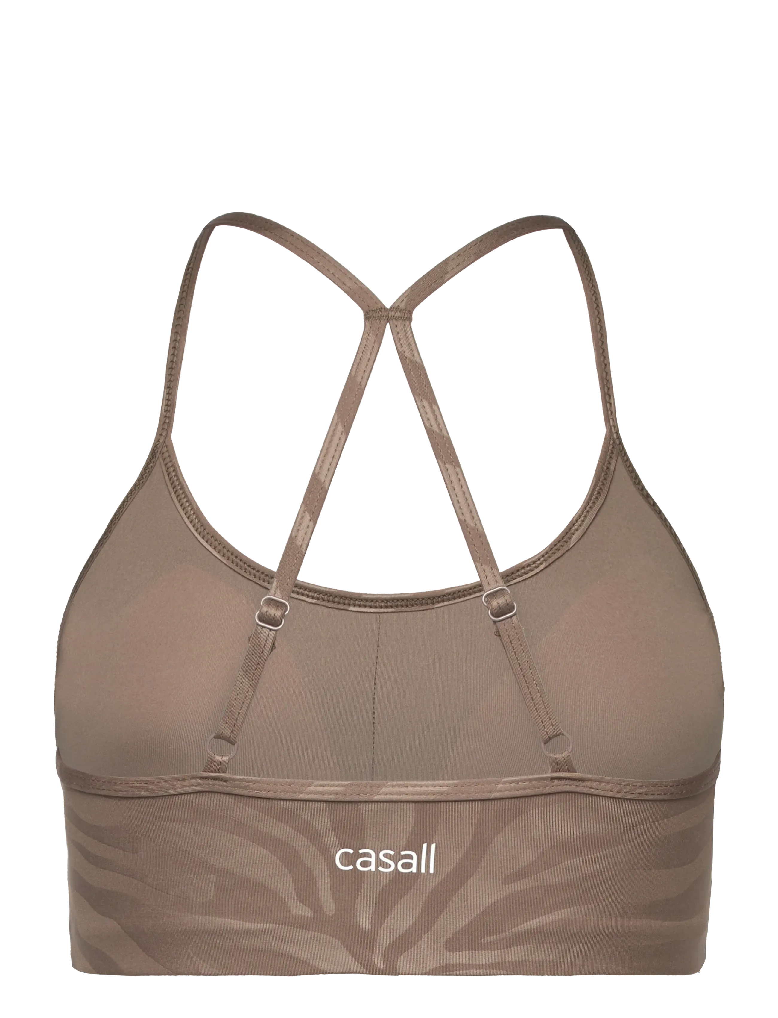 Casall - Sleek Strappy Sports Bra Printed - sports-bh'er - zebra khaki - 1