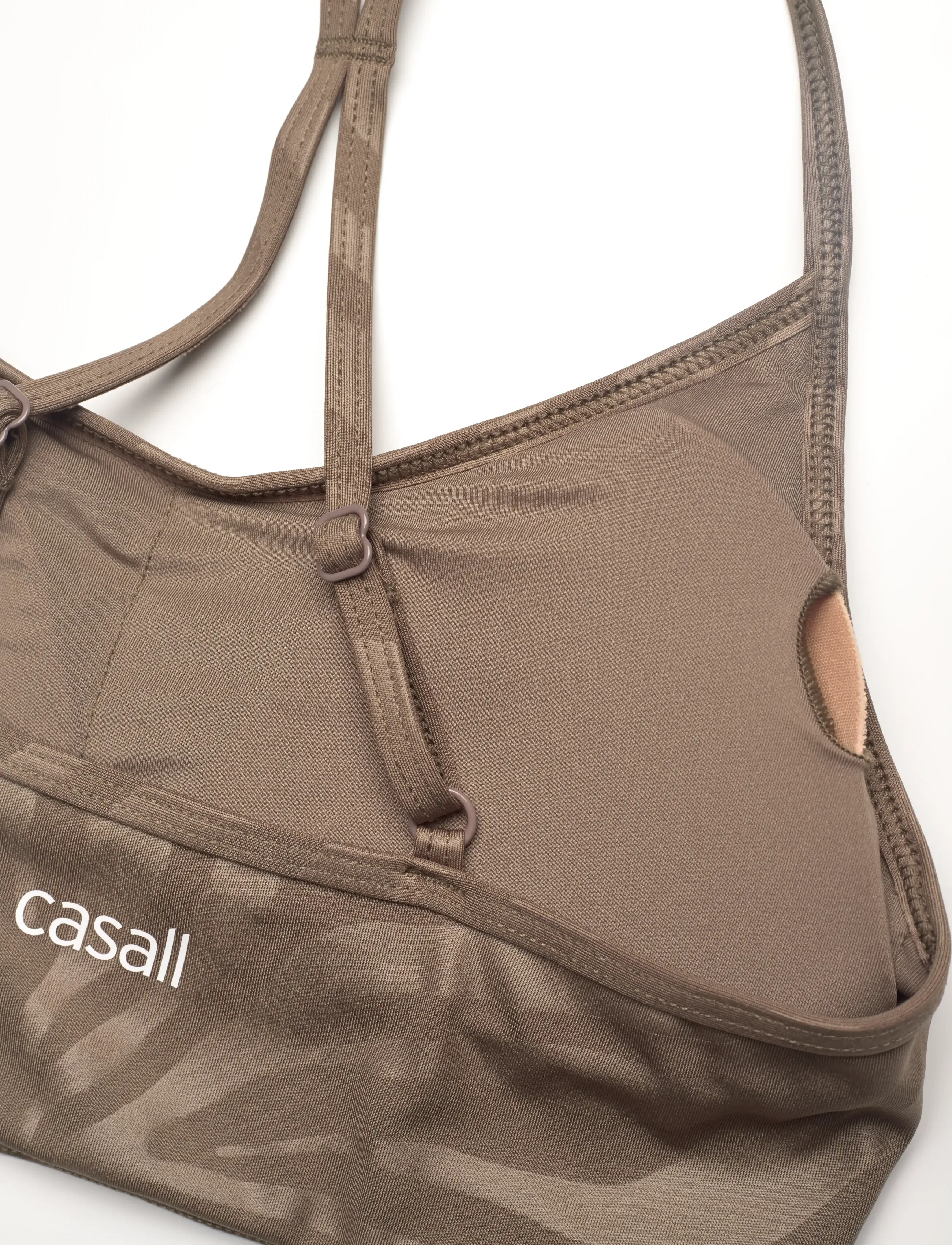 Casall - Sleek Strappy Sports Bra Printed - sports-bh'er - zebra khaki - 2