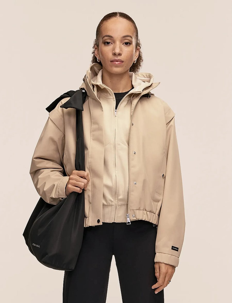 Casall - Scandi Bomber Rain Jacket - vêtements d'extérieur - sand beige - 0