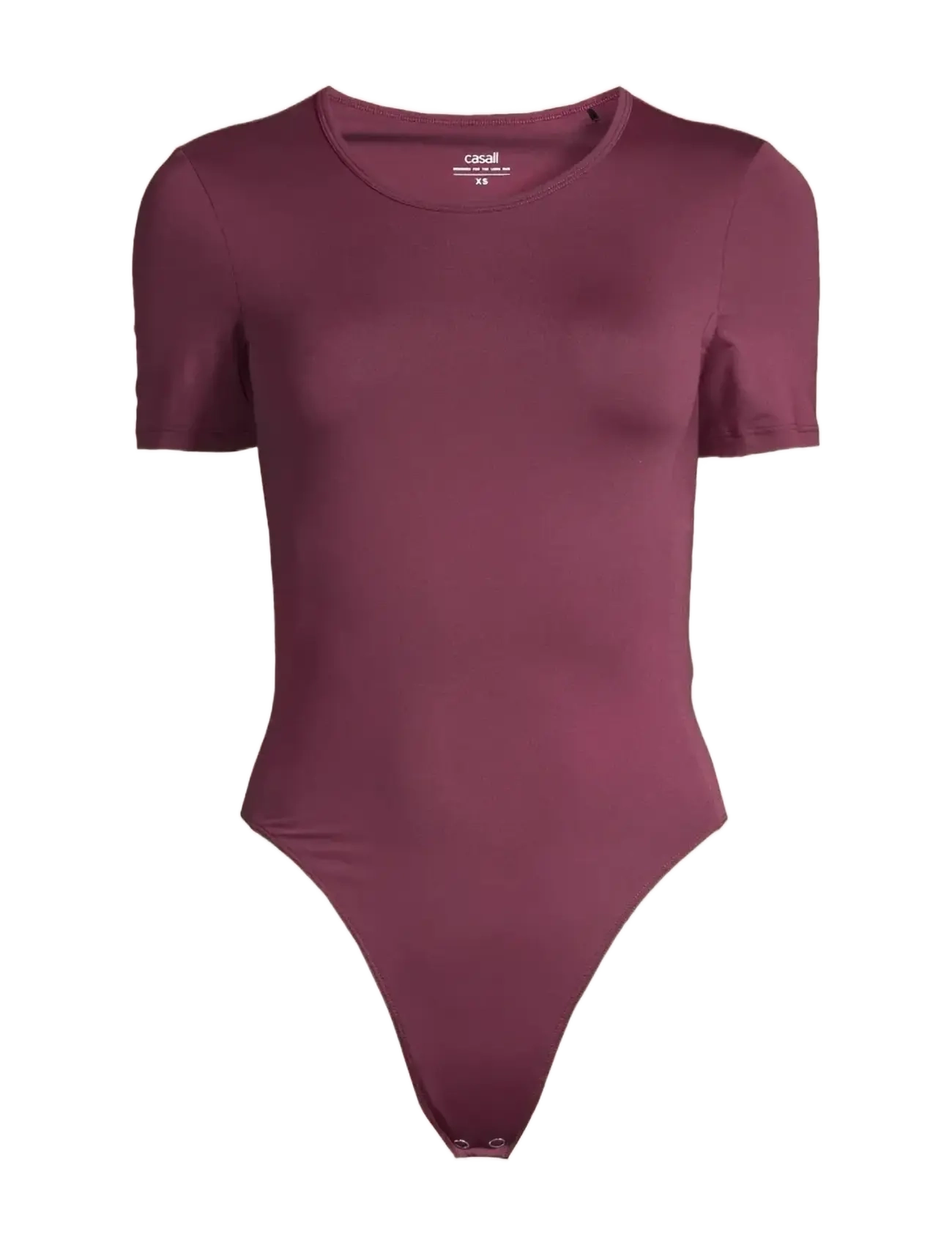 Casall Studio Body Short Sleeve - Haalarit & Bodies - CHERRY MOON / burgundy