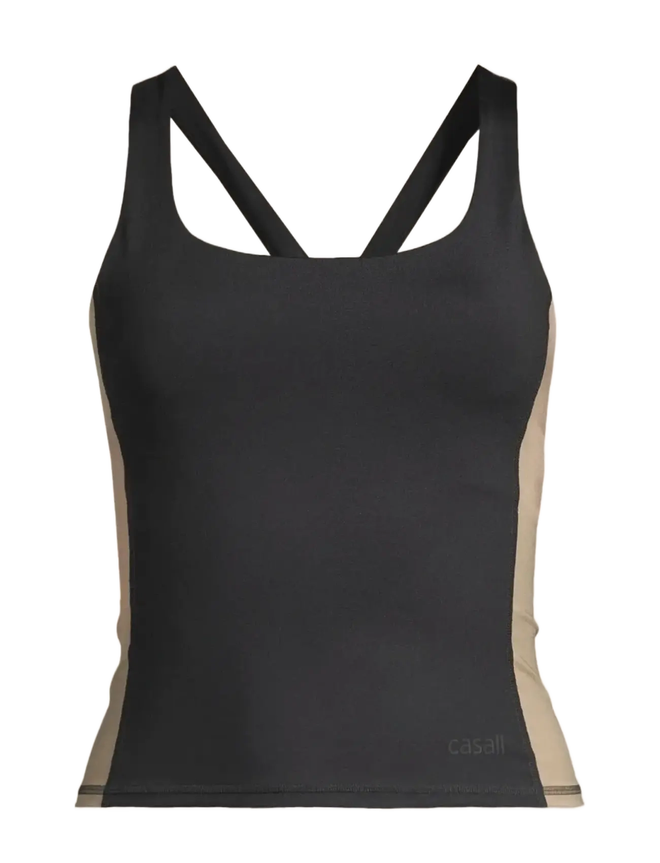 Casall Shaped Block Built in Bra Tank - Overdele - BLACK / black