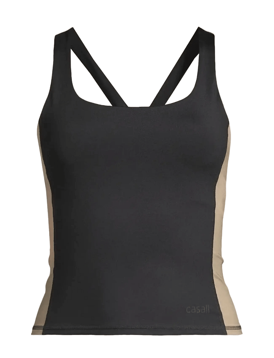 Casall - Shaped Block Built in Bra Tank - Õlapaeltega pluusid - black - 1