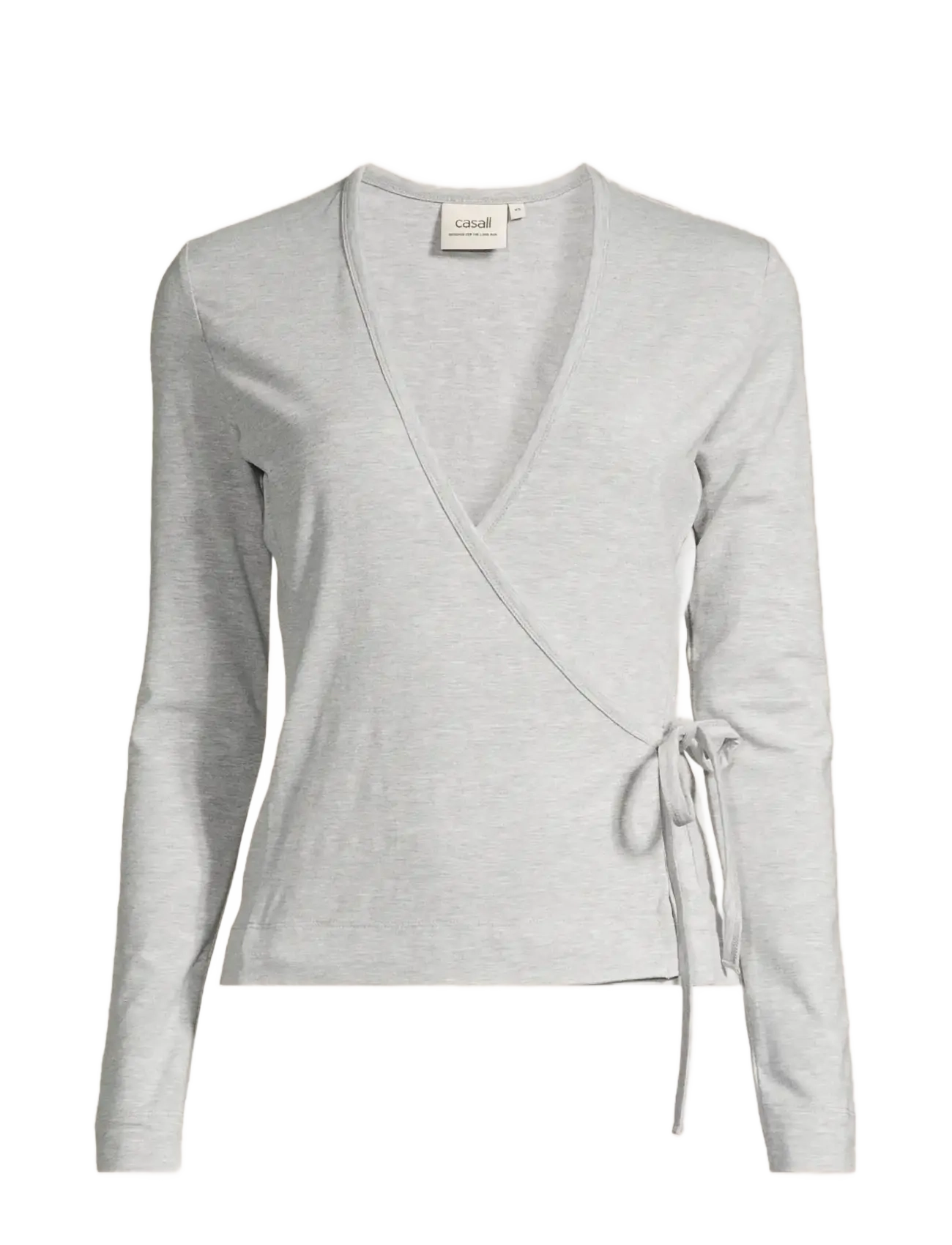 Casall Sublime Studio Longsleeve Wrap - Visa allt - GREY MELANGE / grey
