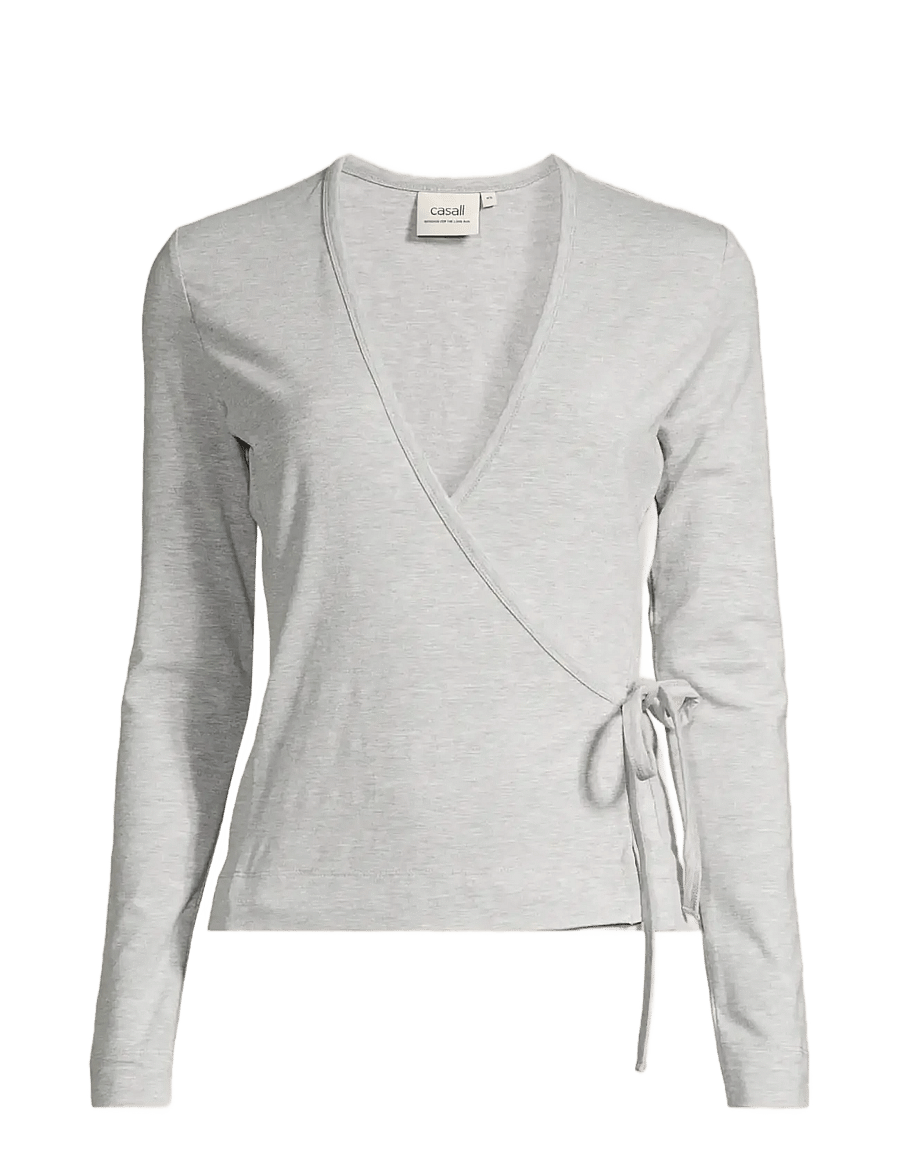 Casall - Sublime Studio Longsleeve Wrap - hauts à manches longues - grey melange - 1