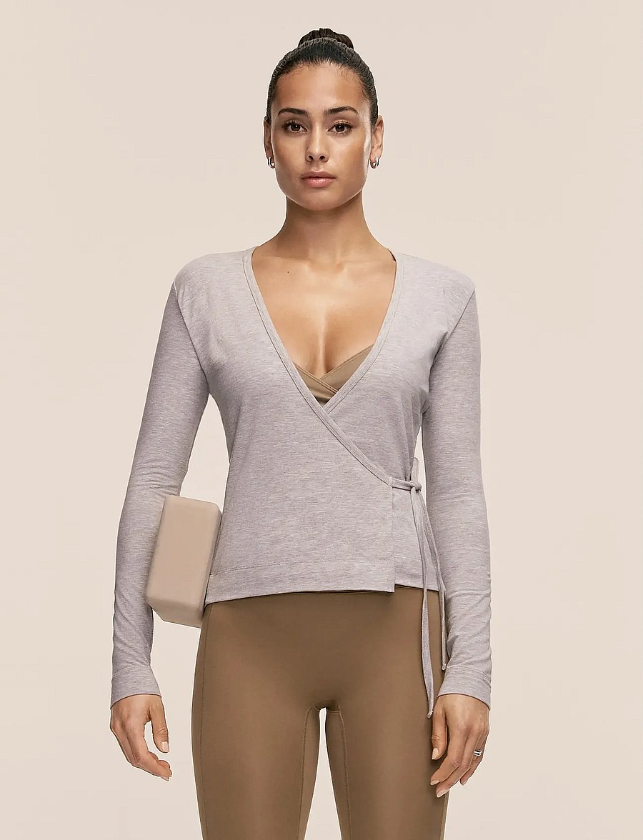 Casall - Sublime Studio Longsleeve Wrap - hauts à manches longues - grey melange - 0