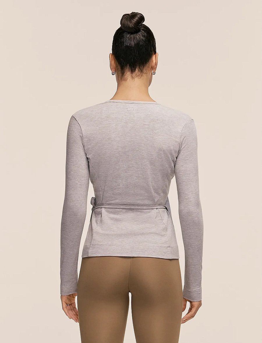 Casall - Sublime Studio Longsleeve Wrap - hauts à manches longues - grey melange - 2