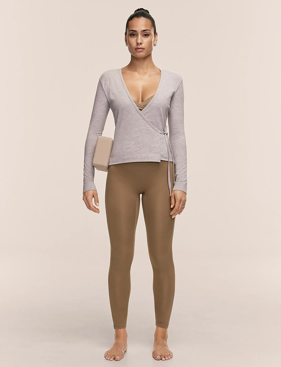 Casall - Sublime Studio Longsleeve Wrap - hauts à manches longues - grey melange - 4