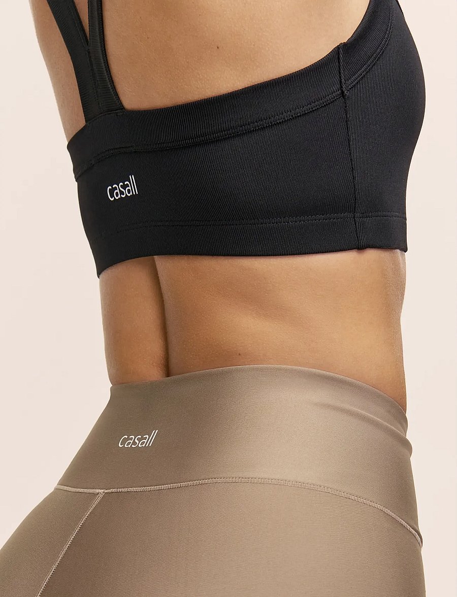 Casall - Defined Rib Sport Top - Æfingabuxur - black - 4